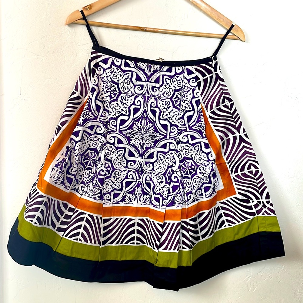 Samantha Sung Olympia Tile, purple, cotton stretch, Dahlia skirt